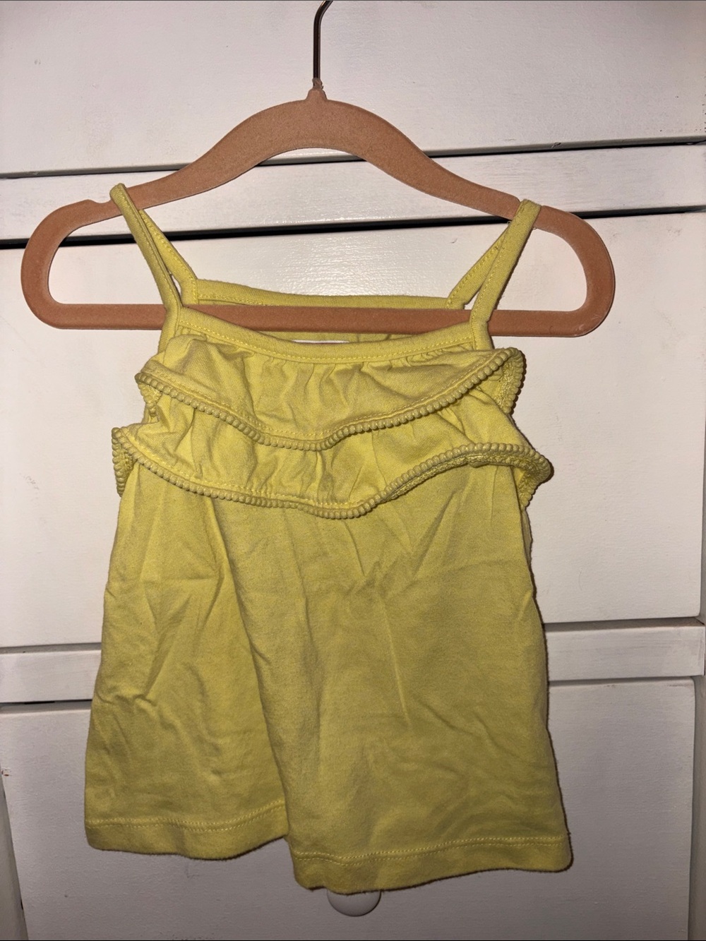Swiggles Yellow Ruffle Tank Top for Kids